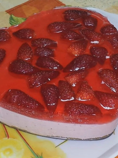 Una foto de Tarta mousse de fresa