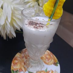 A picture of Homemade almond milk.