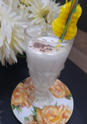 A picture of Homemade almond milk.