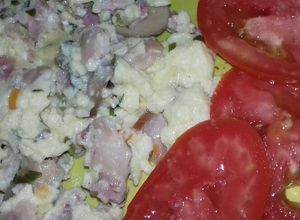 Una foto de Huevos salteados al Tocichampi