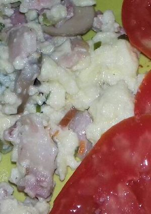 Una foto de Huevos salteados al Tocichampi