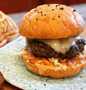 Easy Steps Make Recipes Blended Shiitake-Beef Burger with Spicy Thousand Island and Kimchi Slaw (and Frizzled Onions) the So Delicious So Delicious.