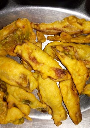 A picture of Brinjal fritters.