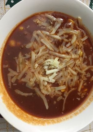 A picture of My pour and dump Chili 🌶.