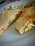 Tarta de paleta, queso, huevo y tomate 🍴
