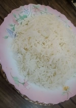 A picture of Plain boiled rice 🍚.