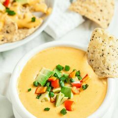 A picture of Homemade Nacho Queso Cheese Dip.