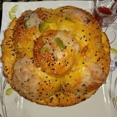 Chicken stuffed Rooti farmajoo in pateela A picture of Chicken stuffed Rooti farmajoo in pateela.