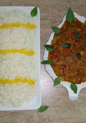 عکسی از دستور یتیمچه کدو و بادمجان