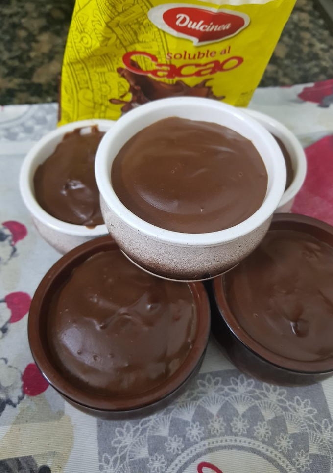 Una foto de Natilla de cacao soluble, muy fácil y rápido de preparar 😋