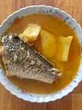 Caldo de Peixe com Batata Doce e Mandioca