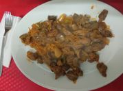 Una foto de mollejas pollo