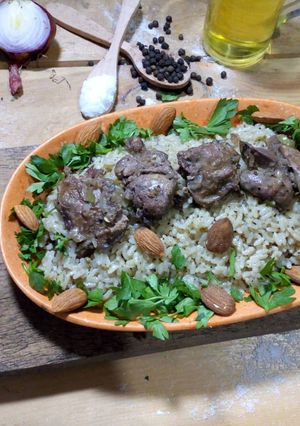صورة لوصفة ارز بالكبد
