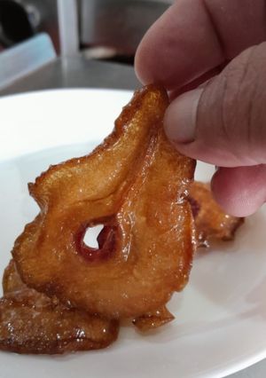 Una foto de Crocante de peras