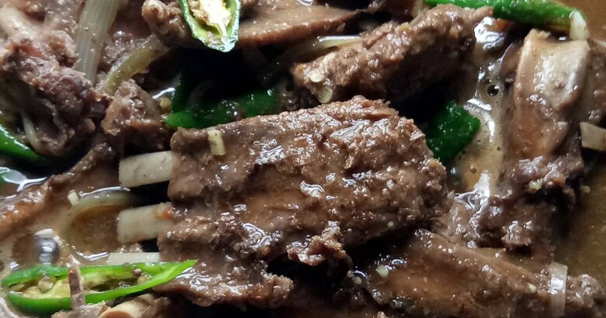 Resep Tulangan Sapi Lada Hitam sederhana oleh .Aasyaa Asiyahh Cookpad