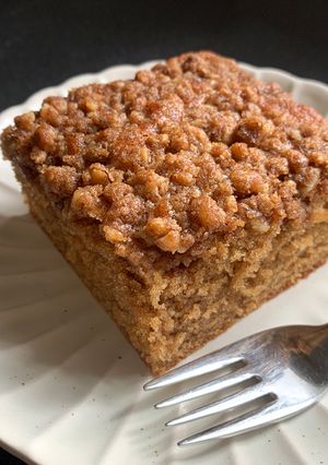 A picture of Coffee Cake with Walnut Cinnamon Crumble.