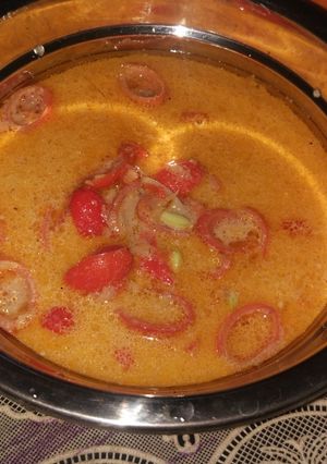 Foto resep Kulit melinjo kuah santan pedas