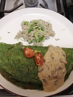 Una foto de Panqueques de acelga para la Cena. 🥬🥬
