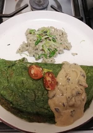 Una foto de Panqueques de acelga para la Cena. 🥬🥬