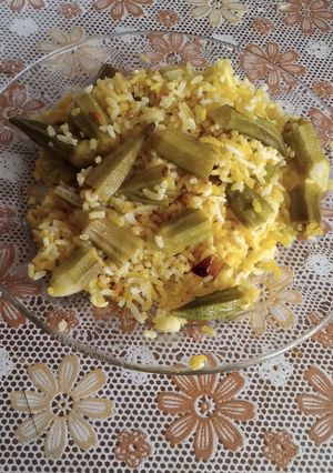 عکسی از دستور بامیه پلو