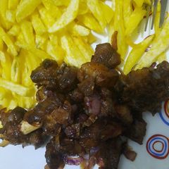 Mbuzi dry fry.. A picture of Mbuzi dry fry...