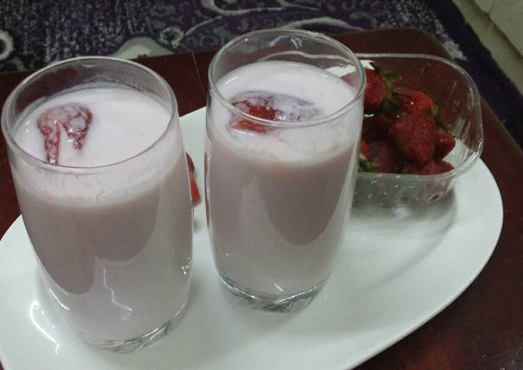 Recipe of Any-night-of-the-week Strawberry Laban…#wecare