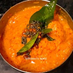 A picture of Coconut red chili chutney.