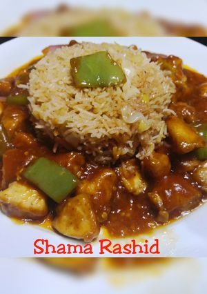 A picture of Chicken menchurian.