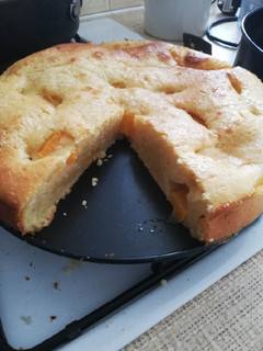 Részeges barackos pite recept fotója