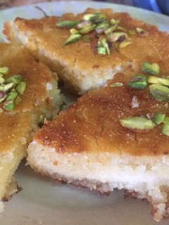 صورة لوصفة بسبوسه بالقشطه