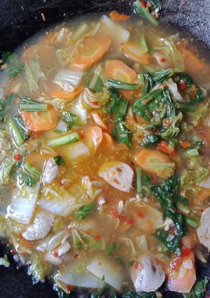 Foto resep Capcay kuah pedas sederhana