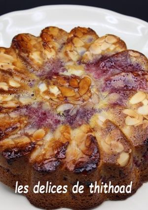 Une photo de Gâteau moelleux framboises et amandes