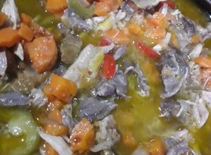 Una foto de Escabeche pollo campo mejor dicho de gallo