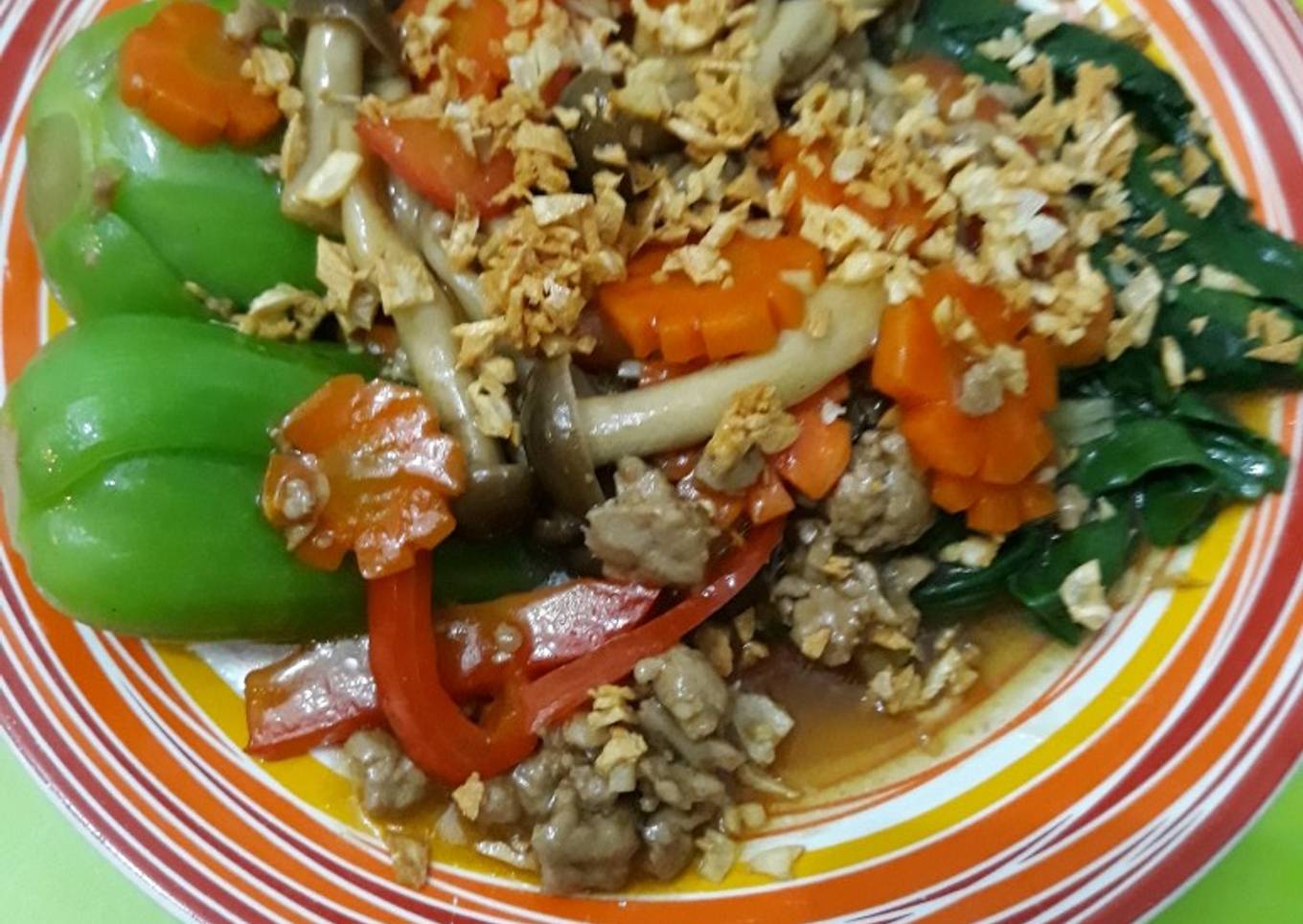 Pak Choy Shimeji Saus Tiram