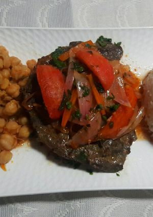 Una foto de Hígado encebollado
