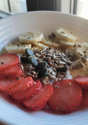 Una foto de Snack de fresas