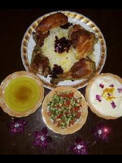 عکسی از دستور زرشک پلو مرغ