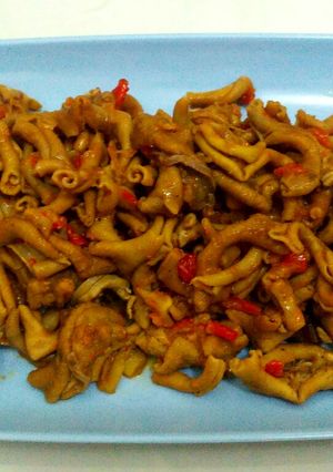 Foto resep Oseng usus ayam pedas