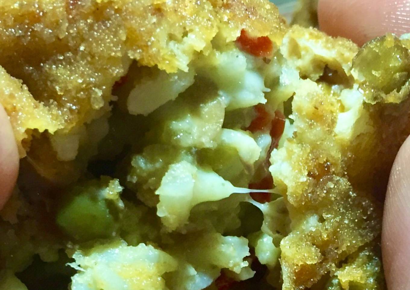 Croquetas de arroz (con lentejas)