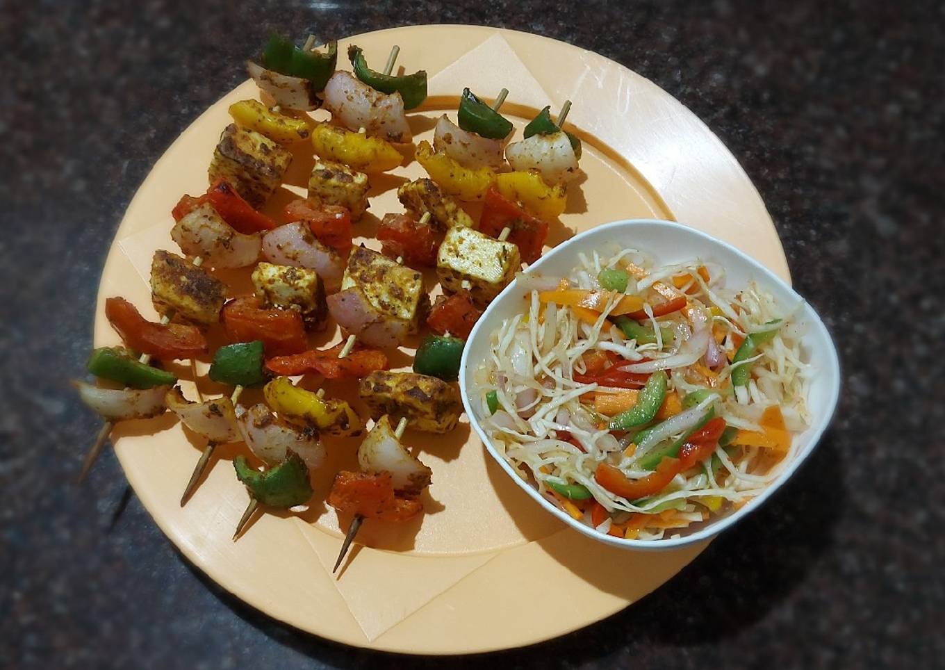 Paneer Tikka dry with salad