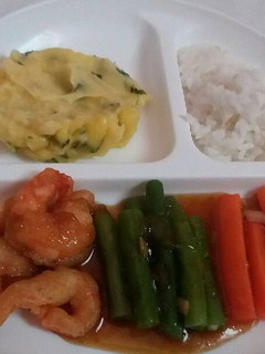 Foto resep Shrimp steak with mashed potato and rice (mpasi 1y+)