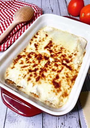 Una foto de Canelones de pollo asado