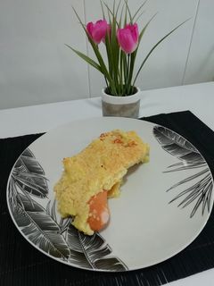 Una foto de Salchichas alemanas con puré de patatas gratinadas