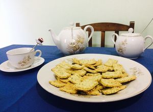 Una foto de Galletitas saladas de orégano y oliva sin T.A.C.C