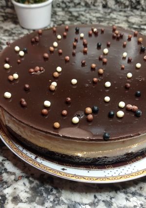 صورة لوصفة كيك بارد بالقران 🍮🥧