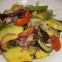 A picture of Lettuce avocado salad #author marathon.