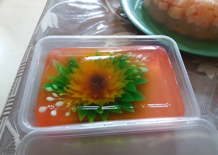Resep masakan Puding Motif bunga | cara pembuatan Puding Motif bunga Yang Sempurna