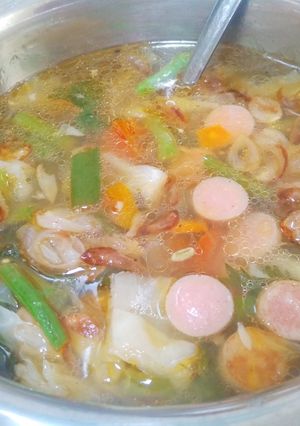 Foto resep 05.Sop sosis