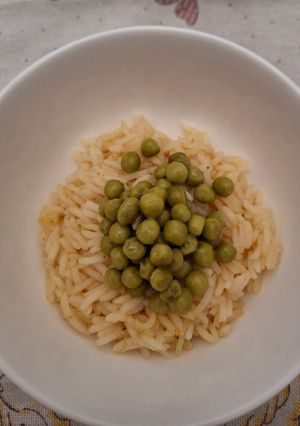 Foto di Riso basmati al curry con piselli
