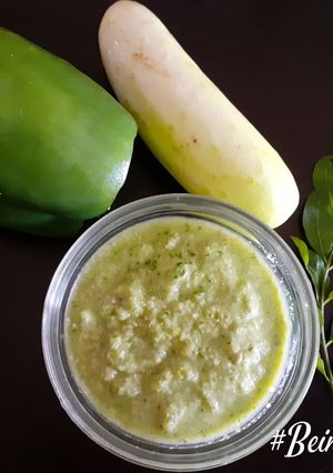 A picture of Cucumber & Capsicum Chutney.